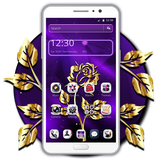 golden.purple.flower.theme