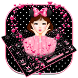 keyboard.theme.cute.bow.girl.pink