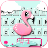 com.ikeyboard.theme.cartoon.pink.flamingo