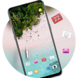 theme.white.boat.jungle.beach.refreshing.launcher.wallpaper