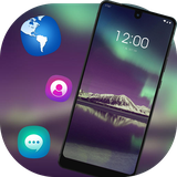 theme.colorful.aurora.fantasy.lake.night.sky.wallpaper.launcher
