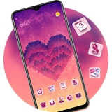 theme.love.pink.yellow.Illustration.launcher.wallpaper