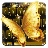 keyboard.theme.golden.glitter.shiny.butterfly