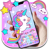 keyboard.theme.pink.lucky.unicorn