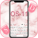 com.ikeyboard.theme.os11.pink.marble