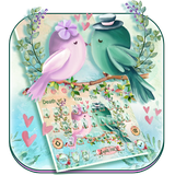keyboard.theme.cute.love.birds.couple