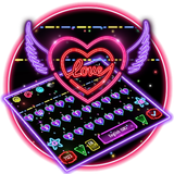 keyboard.theme.colofrul.neon.sparkling.heart