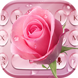 keyboard.theme.pink.rose.water.drop