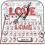 keyboard.theme.doodle.love.simple.cute