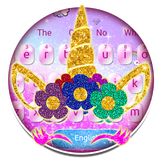 keyboard.theme.glitter.unicorn.colorful