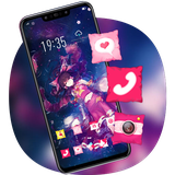 theme.bling.crystal.best.beauty.girl.sinking.sea.clivks.wave.wallpaper