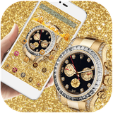 theme.glitter.golden.diamond.watch