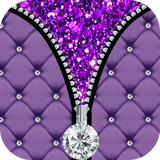 crystals.pixels.purple.diamond.zipper.zip.lock.screen