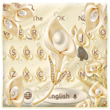keyboard.theme.luxury.calla.flower.jewelry