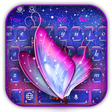 keyboard.theme.colorful.starry.butterfly.purple