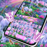 keyboard.theme.rainbow.unicorn.forest.colorful