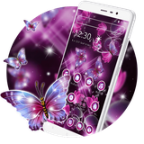 butterfly.sparkle.neon.purple