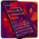 keyboard.theme.sms.colorful.painted.leaf