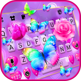 com.ikeyboard.theme.pink.rose.butterfly