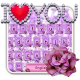 keyboard.theme.purple.glitter.love.diamond.shine
