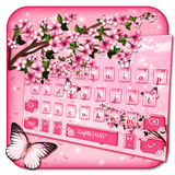 keyboard.theme.cherry.blossom.flower.pink