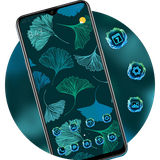theme.abstract.hand.drawn.ginkgo.leaf.illustration.launcher.wallpaper