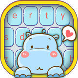 keyboard.theme.cute.hippo.hippopotamus.behemoth