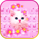 com.ikeyboard.theme.pink.flowers.kitten