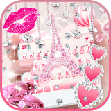 com.ikeyboard.theme.pink_rose_diamond_paris_eiffel_tower