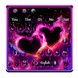 keyboard.theme.fire.colorful.heart.neon