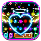 keyboard.theme.colorful.neon.heart