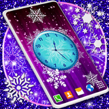 winter.snowflakes.white.christmas.ice.analog.simulator.clock