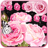 keyboard.theme.pink.rose.butterfly