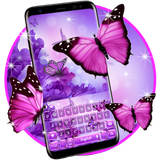 keyboard.theme.purple.pink.butterfly