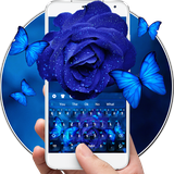 keyboard.theme.blue.rose.butterfly