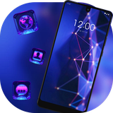 theme.colorful.bright.blue.abstract.dot.line.surface.launcher.wallpaper