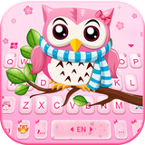 com.ikeyboard.theme.pink.cute.owl