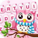 com.ikeyboard.theme.pink.cute.owl