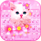 com.ikeyboard.theme.pink.flowers.kitten