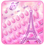 keyboard.theme.diamond.pink.paris.glitter