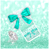 keyboard.theme.gree.diamond.bow.glitter