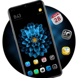 theme.flower.plant.rose.blooming.blue.dark.exquisite.paint.wallpaper