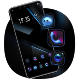 theme.abstract.simple.black.blue.business.texture.launcher.wallpaper