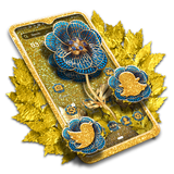 com.artistic.launcher.golden.blue.rose.theme