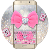 com.ikeyboard.theme.pink.silver.luxury.bow