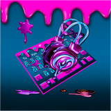 keyboard.theme.graffiti.headphone.music