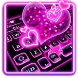 keyboard.theme.sparkling.neon.hearts