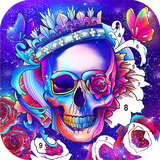 com.pixel.art.coloring.color.number.paint.skull
