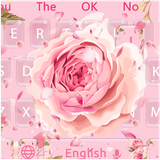 keyboard.theme.romantic.pink.rose.flower