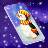 penguin.snow.winter.snowflake.free.wallpaper.parallax.lwp